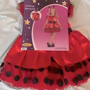 Toddler Girls Ladybug Halloween costume Red 2T. New with tags
